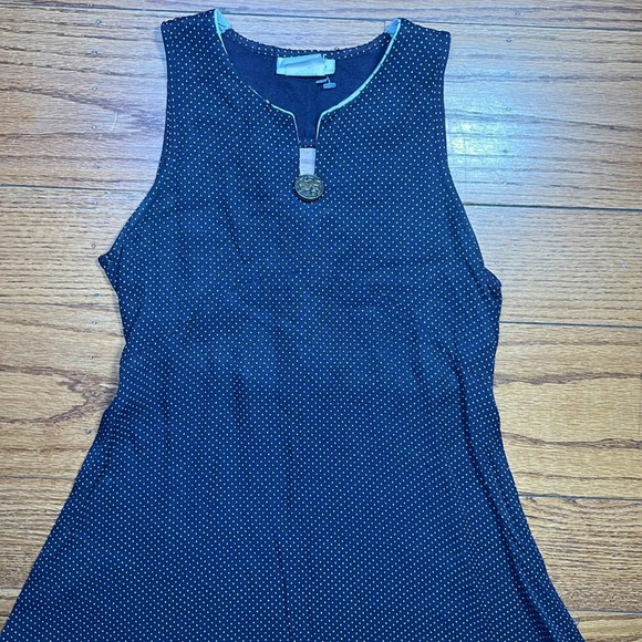 Bonnie Jean 1990s The Nanny Navy Blue Vintage Old Money Polka Dot Dress QQQ - Picture 1 of 5